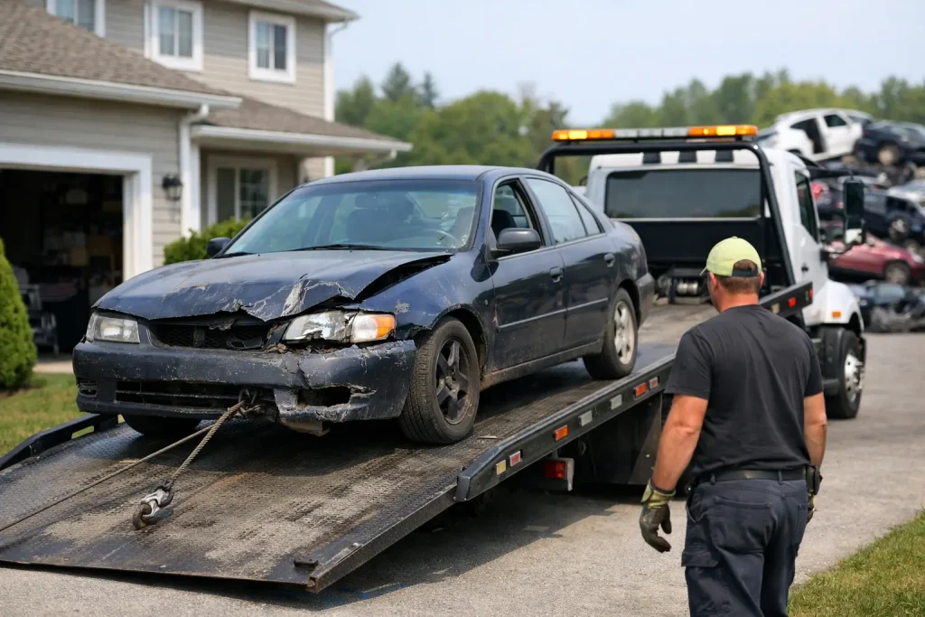 Residential Junk Car Towing From Your Driveway